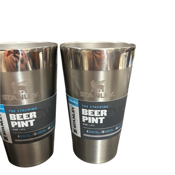 Stanley Stainless Steel stackable Beer Pint Glasses - Set of 4 - Picture 2 of 4